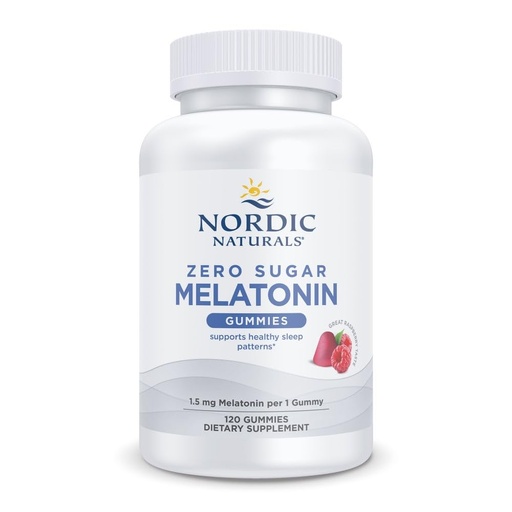 [BRSWYHYFPN5GMYDF] Nordic Naturals Zero Sugar Melatonin Gummies, Raspberry - 120 Gummies - 1.5 mg Melatonin - Great Taste - Restful Sleep, Antioxidant Support - Non-GMO, Vegan - 120 Servings