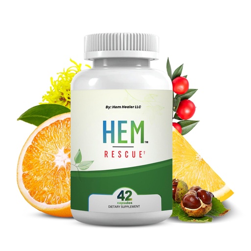 [BRSW2BIZOAHGKCIU] Hem Rescue Hemorrhoid Treatment - Natural Support Capsules - 42 Count