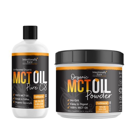 [BRSROBQECF6QEHL5] MCT Oil Powder and Pure C8 MCT Oil Bundle