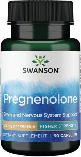 [BRSWIY36BR6AOHI7] Swanson High Potency Pregnenolone 25 Milligrams 60 Capsules