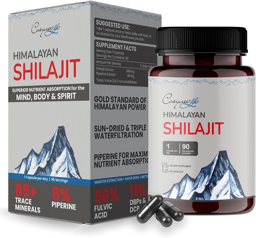 [BRSROZD4DN6GKDTP] cosynee Himalayan Shilajit - Shilajit Capsules, Shilajit for Men, Shilajit for Women, 56% Fulvic Acid & 5% Piperine, 90 Caps