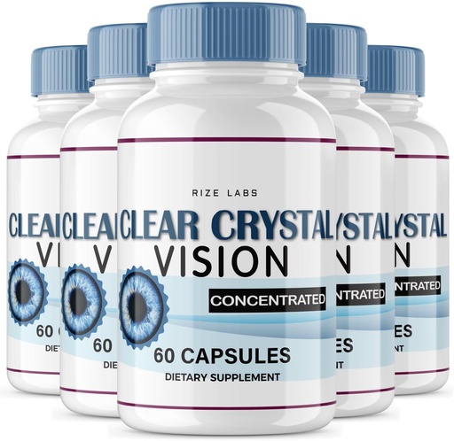 [BRSROFL7CINGACL3] rize labs (5 Pack) Clear Crystal Vision Supplement, Clear Crystal Vision for Blurry Eyes, ClearCrystal Vision to Support Healthy Eye Functions, Clear Crystal Vision Formula Reviews (300 Capsules)