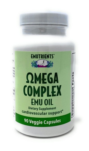 [BRSWIYD7DN7QCHAZ] Montana Emu Ranch - Emutrients Omega Complex Emu Oil 750mg (90) Veggie Caps - Dietary Supplement for Cardiovascular Support* - Omegas 3, 6, 7, and 9