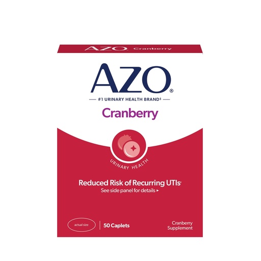 [BRSWIY33BEIGA23E] AZO Cranberry Pills for Urinary Tract Health for Women and Men, Adult Cranberry Supplement, Sugar-free, Non-GMO, 50 Caplets