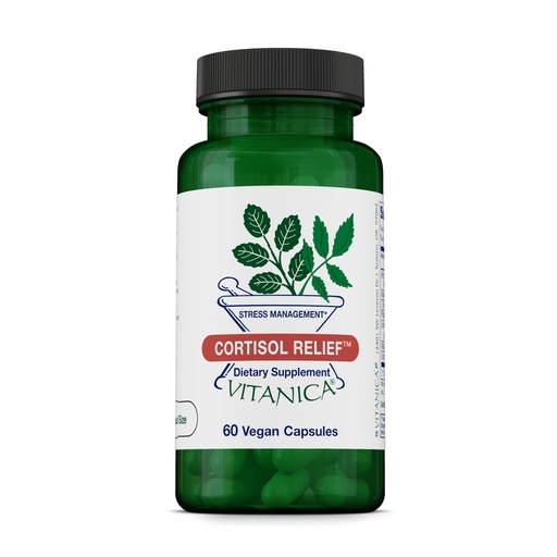 [BRSWGZ36DIGQIFIV] Vitanica Cortisol Relief, Dr. Formulated Sleep, Stress, Cortisol Manager Supplement, Vegan, 60 Capsules
