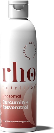 [BRSRMA35CIHBAETO] Rho Nutrition Liposominis Curcumin + Resveratrol (1 pakuotė) - Ultra High Absorption Skystas Curcumin Priedas - Skatina bendrą komfortą, mobilumą, ląstelių sveikatą ir bendrą sveikatą