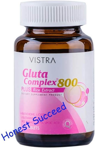 [BRSWKZYHAIHWY2Q5] Vistra Gluta Complex 800 Plus Rice Extract 60 capsules.(Honest Succeed)