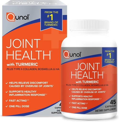 [BRSROCALBYORADL4] Qunul 5-in- 1 Dukung Support, Fast Acting, One Pill Dose, Dukung Inflammation Response & Discomfort disebabkan oleh Overuse of Joints, Alternative to Glucobamin Chondroitin MSM, 45 Count
