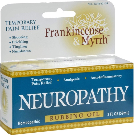 [BRSWECQCOYIBEALL] Frankincense and Myrrh Neuropathy Rubbing Oil - 2 fl oz (Pack of 2)