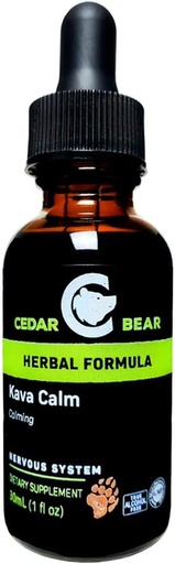 [BRSWKHDQDMDWYAIU] Cedar Bear Kava Calm a Liquid Herbal תוסף אשר תומך מרכזי Nervous ו- Digestive Systems 1 FL Oz