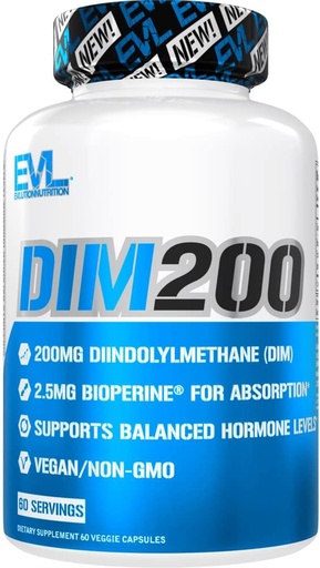 [BRSRMZT7CRYB6D3D] EVL Diindolilmetano priedas vyrams - Advanced DIM 200mg with Dim Plus Biooperine for Enhanced Absorption - Vegan Non-GMO Hormono balanso priedas sustiprintai energijos nuodingumui ir našumui