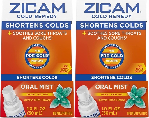 [BRSROZD2BMMWOFDJ] Zicam Cold Remedy Zinc Arctic Mint Oral Mist, 1 Ounce (Pack of 2)