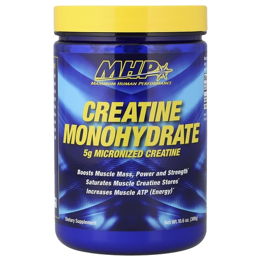[BRSWIYL7AFYQGA3Y] MHP Micronized Creatine Monohydrate Powder, Boost ATP, Increase Strength, 100% Pure, unflavored Creatine for Men & Women, Supplement for Muscle Building and Recovery, 300g