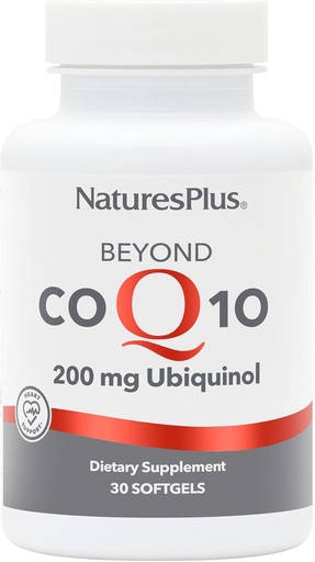 [BRSWIYIGAQMRQHTM] Natures Plus Beyond CoQ10-200 mg Ubiquinol - 30 Easy to Swallow Softgels - High Potency, High Abxia Supplement, Supports Heart Health, Antioksi - 30 Servisler