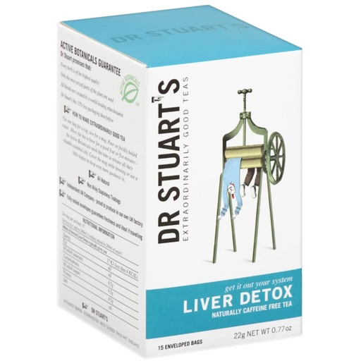 [BRSWIAANPJ4AICT2] Dr Stuarts Liver Detox Tea Bags | 22g (15 Teabags) | Natural Herbal Infusion for Detoxification Support | Promotes Liver Health and Cleansing | Refreshing Flavor