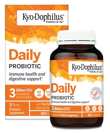 [BRSWIYQPB4HAG3TC] Kyo-Dophilus Daily Probiotic - Immune & Digestive Health Support* - Clinically Studied Friendly Trio Strains - Adult Probiotic Capsules - 180 Capsules (90 Servings)