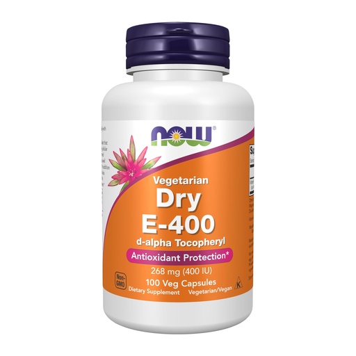 [BRSWIYIGOIDBOEIZ] NOW Foods Supplements, Vitamin E-400 IU D-Alpha Tocopheryl, Dry, Antioxidant Protection*, 100 Veg Capsules