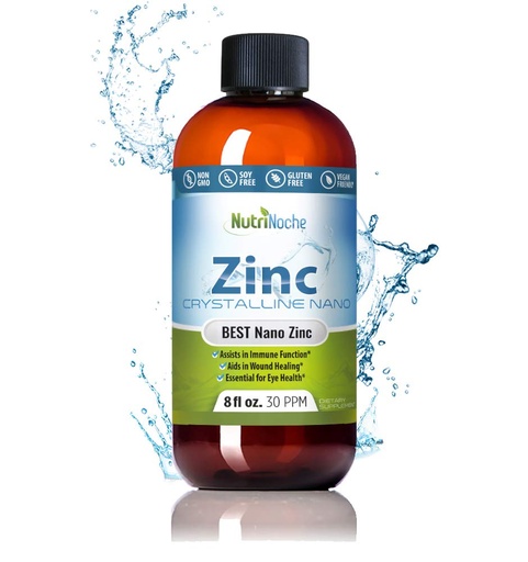 [BRSWKGTZDENGIDQ7] Liquid Zinc Supplement by Nutrinoche: Organic Liquid Drops - Ionic Zinc and Picolinate Alternative - 99.99% Ultra Pure Crystalline Nano Particles - for Adults and Children - (8 oz)