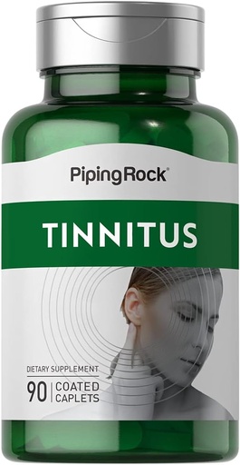 [BRSWGBT2OZ4AMCDL] Piping Rock Tinnitus Supplement | 90 Caplets | Vegetariano, Non OGM, Gluten Free