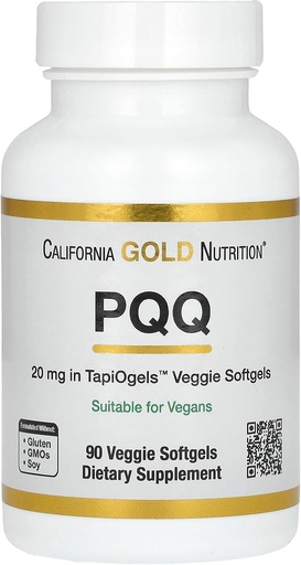 [BRSWYZQZDEFRG2DZ] California Gold Nutrition PQ, 20 мг, 90 Veggie Softgels