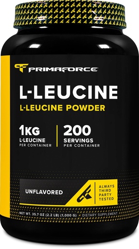 [BRSROZT5BUIR4HTH] Primaforce L-Leucine Powder 1 KG (2.2lbs) Pure L-Leucine Powder | GMO-Free, Gluten Free, 200 Servings
