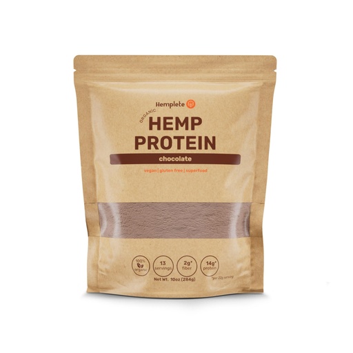 [BRSWGHY3B57AO2TX] Hemp Vegan Protein Powder for Heart and Brain Health, Easy to Digest Chocolate Powder Drink with Plant Protein for Muscle Building and Recovery, 9 Essential Amino Acids (Chocolate, 10 ounces)