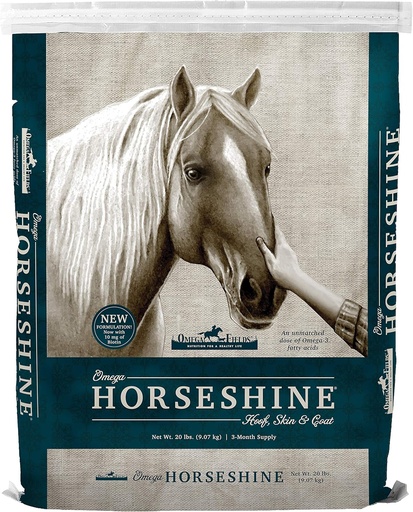 [BRSWIYAYOF4WKETU] Omega Horseshine La Omega 3 Suplemento, Ayuda a mantener una carne brillante saludable, 20 libras, Brown