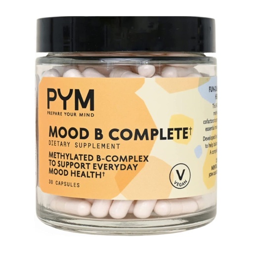 [BRSRMHTYCENAYFD3] PYM Vitamin B Complex Mood Support Supplement (30 Count) | Methylated B Complex for Everyday Mood & Energy Support | Vitamin B6 and Vitamin B12 | Non-GMO, Vegan, Gluten-Free