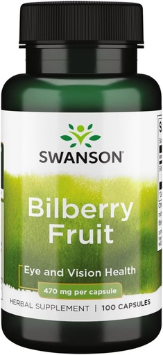 [BRSWIYT7PMOBMAY5] Swanson Bilberry Fruit 470 Milligrams 100 Capsules
