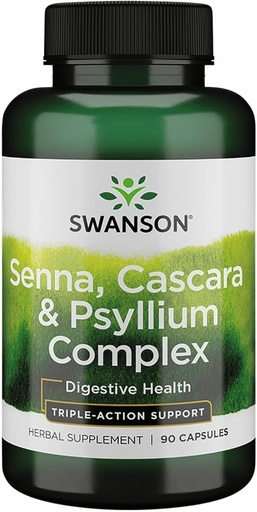 [BRSWIY36BQEB2G3I] Swanson Senna Psyllium Cascara Complex GI Tract Regularity Support 90 Kapseln