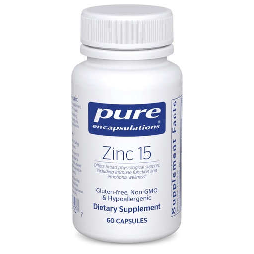 [BRSWIY36CIFBUDD4] Pure Encapsulations Zinc 15 mg - Zinc Picolinate Supplement for Immune System Support, Growth & Development - for Wound Healing - 60 Capsules