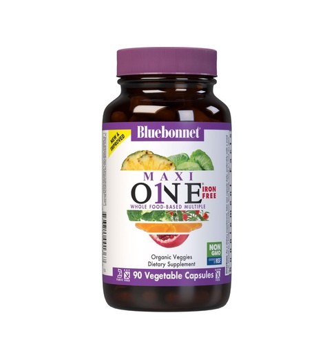 [BRSWIYQZCN4GCAYZ] Bluebonnet Nutrition Maxi One (Iron-Free), Whole Food Multiple, Enzymes, Energy, Vitality, Gluten, Soy & Green Free, Kosher, Vegetarian Friendly, Non-GMO, 90 Count