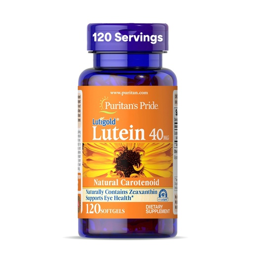 [BRSWIGY3PN6BKFT6] Puritan's Pride Premium Lutigold™ Lutein Carotenoid 40mg with Zeaxanthin for Men and Women, Dietary Supplement for Eye Health Support, 8 Month Supply, 120 Easy-to-Swallow Softgels