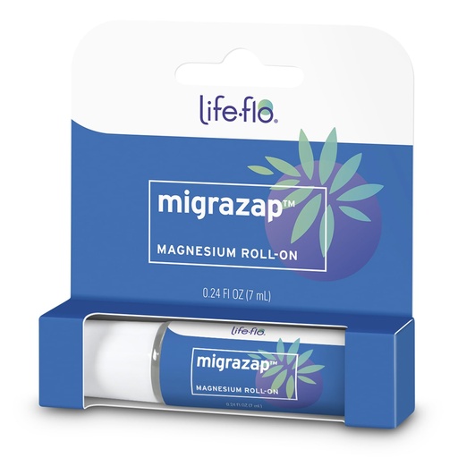 [BRSWIBQECQABS3Y3] LIFE-FLO MigraZap Magnesium Roll On w/Magnesium Chloride, Lavender Essential Oil, Peppermint Essential Oil - Massage onto Temples, Forehead and Neck to Help Soothe The Mind, 60-Day Guarantee, 0.24oz