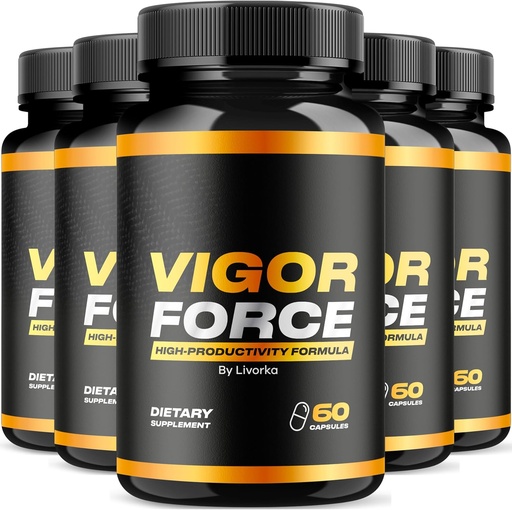 [BRSRA2Q6CJ7AA3D7] LIVORKA (5 Pack) VigorForce pilulky, VigorForce kapsle, VigorForce Advanced Formule, 300 Kapsle po dobu 5 měsíců