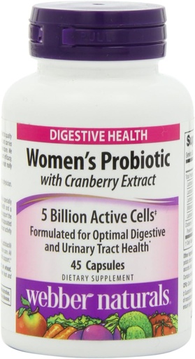 [BRSWIYYFAUHGY2DE] Webber Naturals Women’s Probiotic Capsules, 45 Count