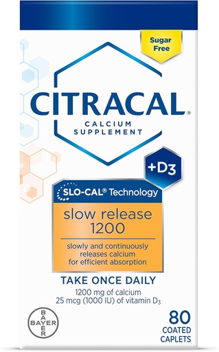 [BRSWIZQFO4GB4CA7] Citracal Calcium Plus D Slow Release 1200, 80 flikar