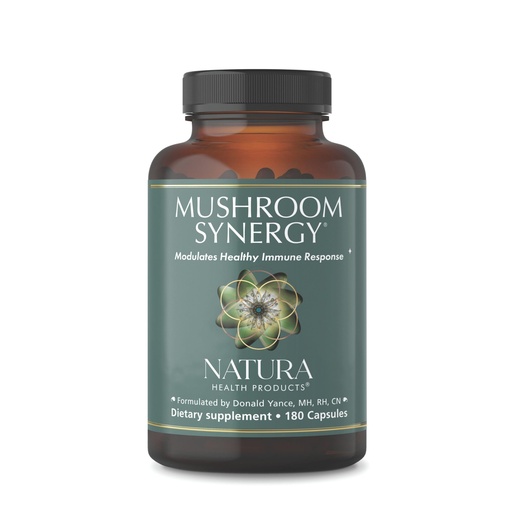 [BRSWYYYYBAHGG334] Natura Health Products Mushroom Synergy Supplement - Featuring Turkey Tail, Red Reishi, Chaga, & Poria Mushrooms - Modulates Healthy Immune Response* (180 Capsules)
