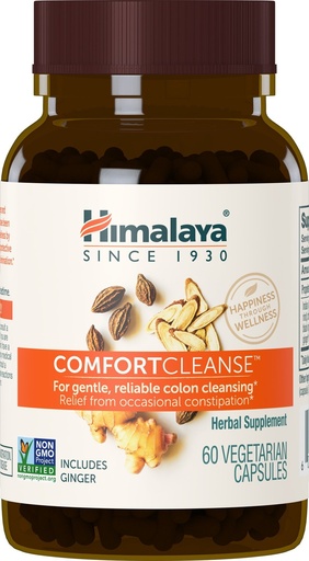 [BRSWGYAZBMFQK3LD] Himalaya ComfortCleanse for Detox and Gentle Colon Cleanse & Occasional Constipation, Vegetarian, 500 mg, 60 Capsules, 1 Month Supply