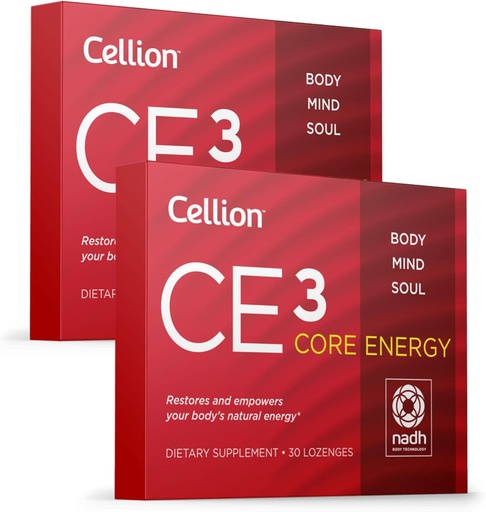[BRSRM2YTDIPBEDLP] Cellion CE3 Core Energy NADH täiendus efektiivsem kui teised täiendused | Parim energia tootmiseks, ainevahetus, Antiaging, Cellular ATP areng, Performance | Vegan 30 Count 2 Pack