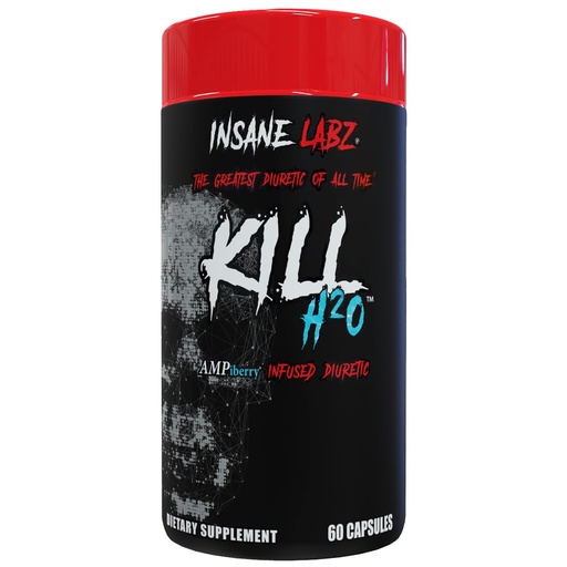 [BRSWYZA7CN4GG3AU] Insane Labz Kill H2O, AMPiberry Infused Diuretic, Reduce Water Retention and Bloating Relief with Dandelion Root and Green Tea Extract, 20 Servings