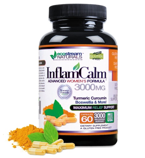 [BRSWGHT5OZYGE2A3] Women's Formula 3000 InflamCalm Advanced with Turmeric, Curcumin, Enzymes and Boswellia. Vegetarian, Gluten Free - (Packaging May Vary)