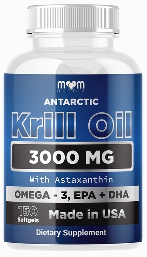 [BRSW22YCBUPBUFDZ] Dr. JOEL'S MOM NUTRIX Antarctic Krill Oil Supplement - 150 Softgels - High Absorption EPA, DHA, Astaxanthin & Phospholipid - No Fishy Aftertaste Like Fish Oil - Made in USA