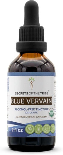 [BRSROEANO54AIDLO] Secrets of the Tribe Blue Vervain USDA Organic ) Alcohol-Free Extract, High-Potency Herbal drops ) Made from 100% Certified Organic Blue Vervain (Verbena Hastata) Dried Herb (2 oz)