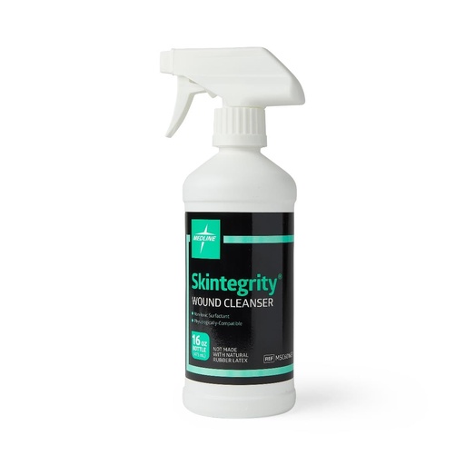 [BRSWGGD4OYPBSG36] Medline Skintegrity Wound Cleanser (pack of 1), 16 ounce Spray Bottle, for wound cleaning, debridement, removing protein, pressure injuries, infected wounds, spray can be adjusted from mist to stream