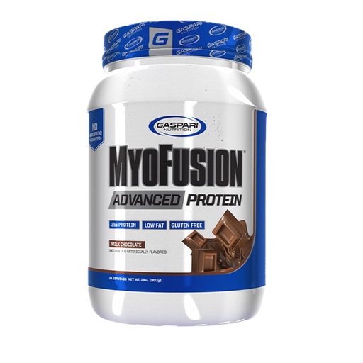 [BRSWIHIEOZ6ACFTG] Gaspari Nutrition Myofusion Advanced Protein, Protein Blend with Whey Protein, Casein Protein and Isolate Protein, Low Fat and Gluten Free (2lbs, Chocolate)