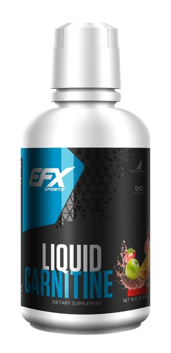 [BRSRMFIDAQHGM33G] EFX Sports L-Carnitine Liquid 1500mg, Improve Performance and Strength, Vitamin B5 (31 Servings, Fruit Punch)