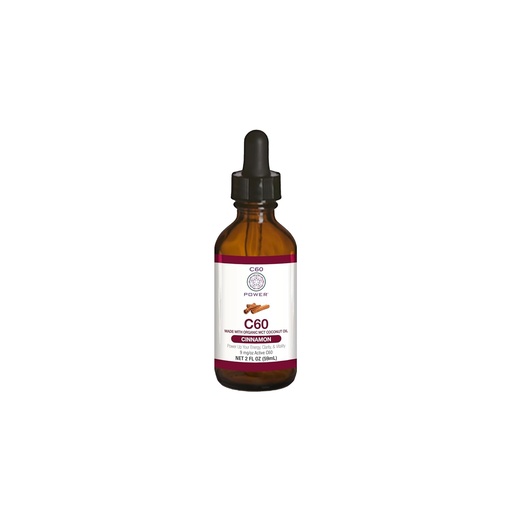 [BRSRAYAQDIHAKADZ] C60 Power Cinnamon Flavored C60 in Organic MCT Coconut Oil - Natürliche Wellness-Unterstützung für Männer und Frauen, 99,99% Pure Sublimated C60, fördert Energie, Mental Clarity, & Stamina - 2 fl oz Bottle