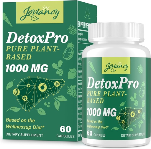 [BRSRAGIHBUNGO3TJ] 1000 MG Gentle Detox Cleanse, High-Potent, Gut Cleanse & Detox Capsules for Women & Men, Natural Detoxification, Colon, Liver, Antioxidant & Digestive Support, 60 Capsules